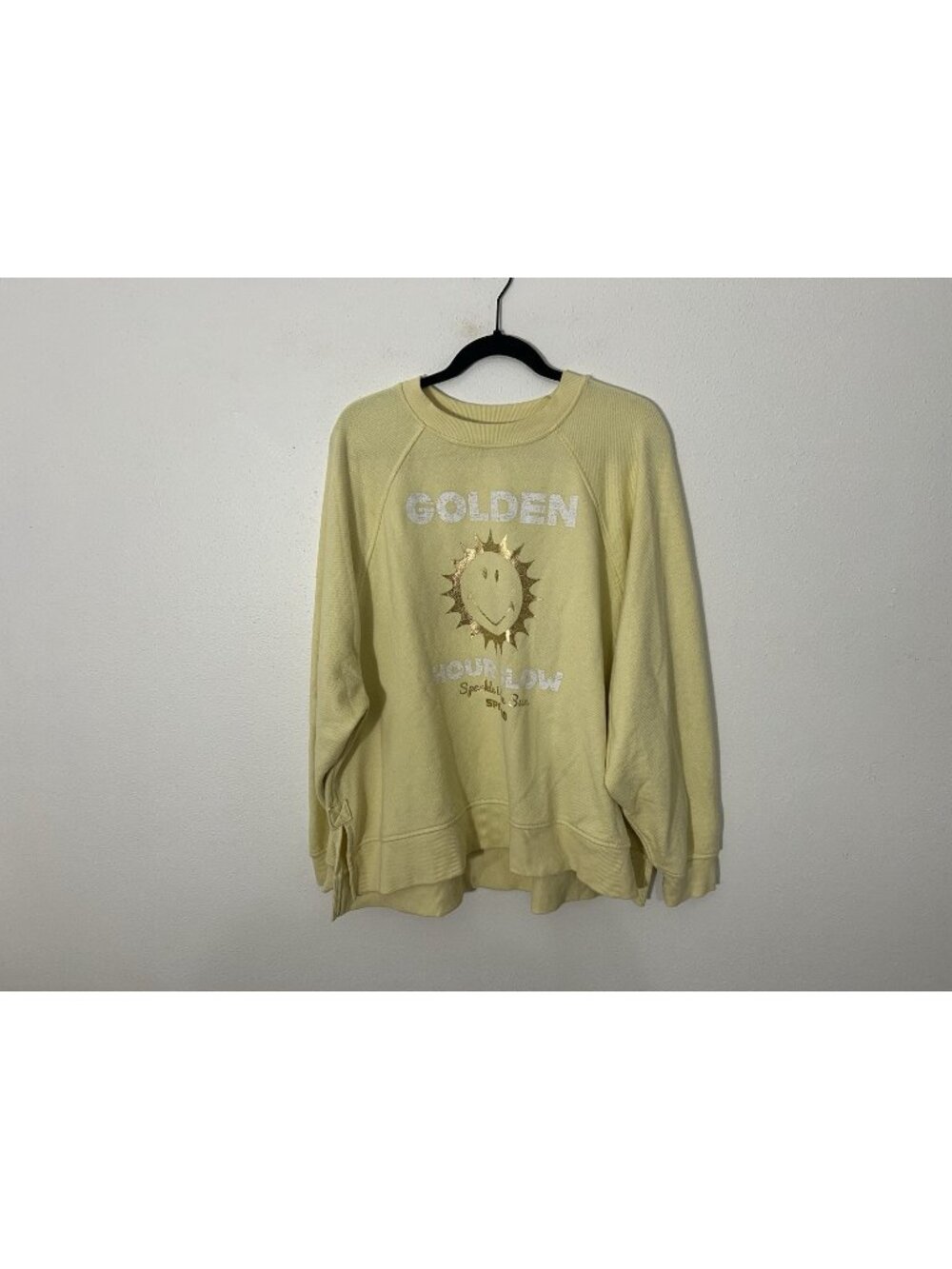 Aerie Golden Hour Glow Yellow Sweatshirt Oversized Medium Beach Vacation